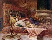 Ferencz Franz Eisenhut Reclining Odalisque oil on canvas